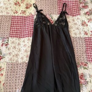 Elegant Black Lace Slip Dress
